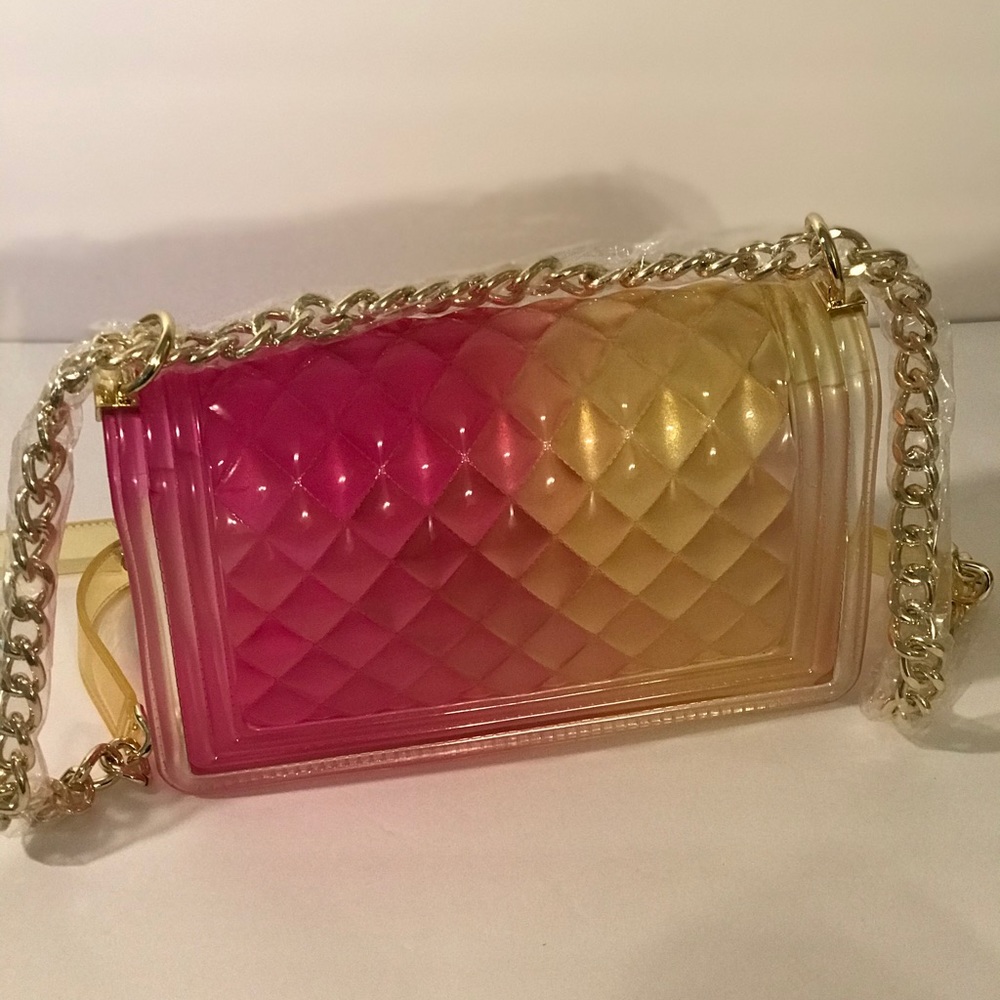 PVC Bag Lady Chain Transparent Candy Color - Picture 3 of 7